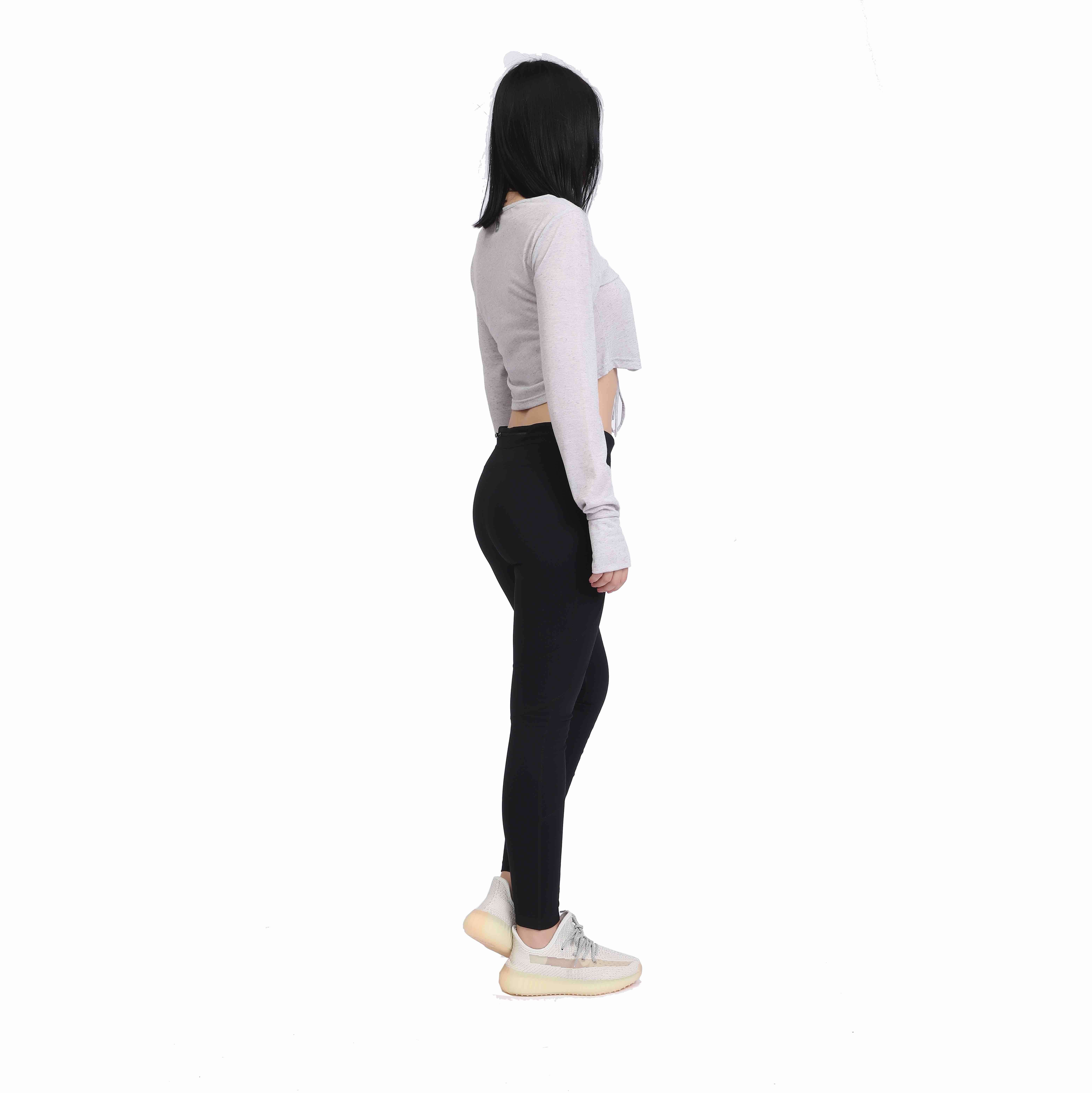 Leggings da yoga per allenamento per il controllo della pancia da donna con tassello inguinale