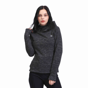 Donne Felpe pullover del collo Cowl con buchi del pollice
