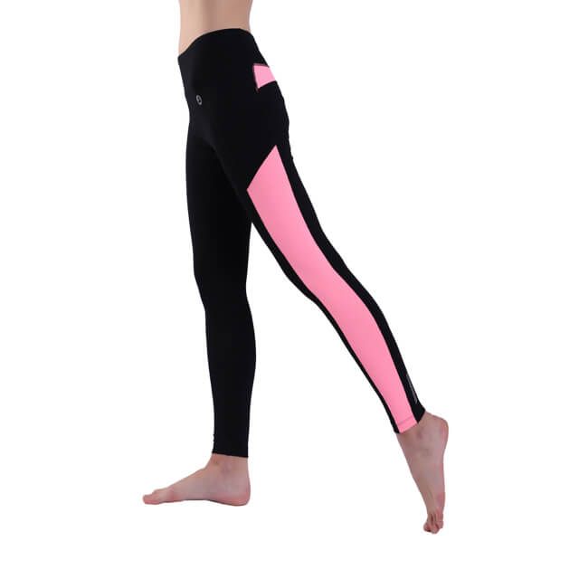 Pantaloni da yoga a compressione da donna Leggings da allenamento elasticizzati a vita alta Controllo della pancia