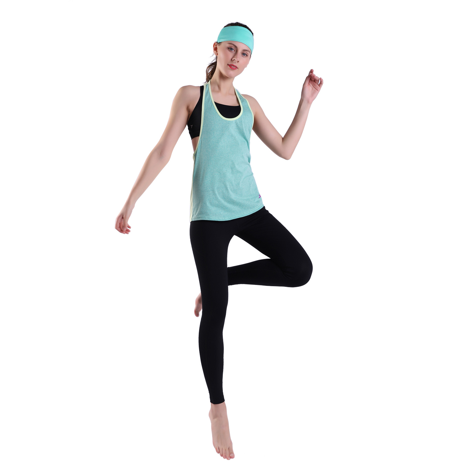 Canottiere senza maniche da donna Yoga GYM Running Workout Racerback
