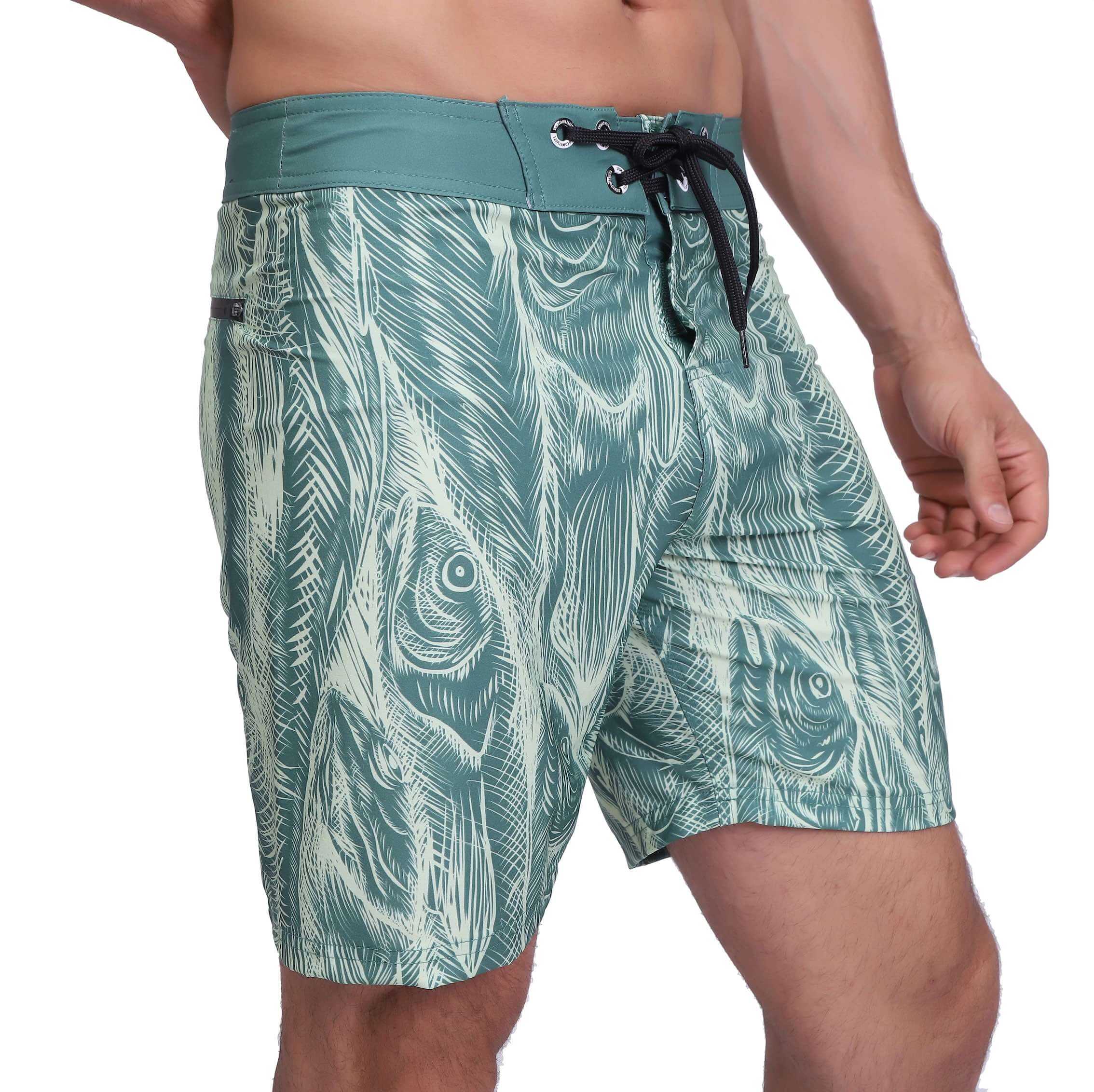 Costumi da bagno da uomo con stampa ad asciugatura rapida a 4 vie elasticizzati